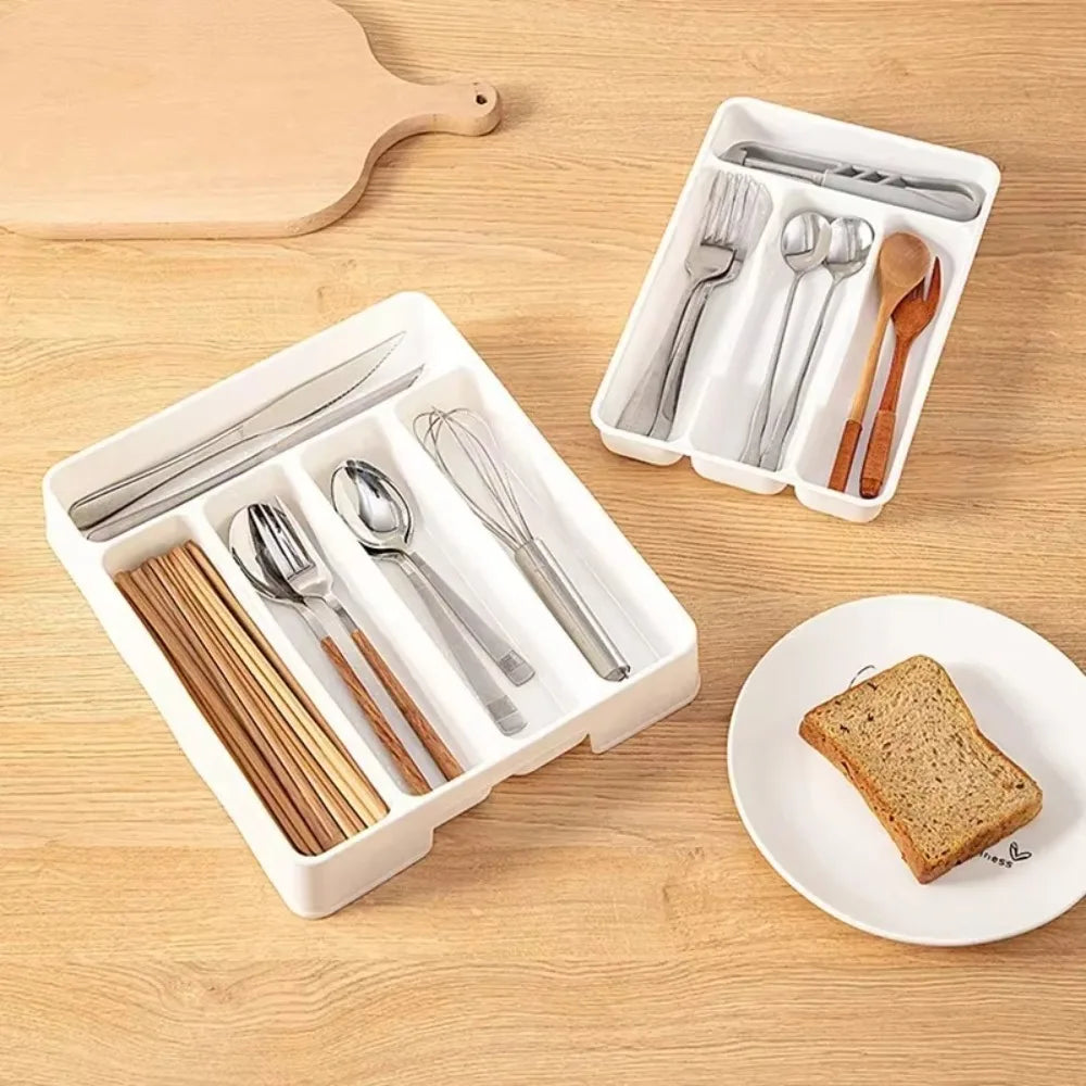 Multi Compartment Cutlery Tray Kitchen Drawer Organizer For Spoons by S And B Enterprise