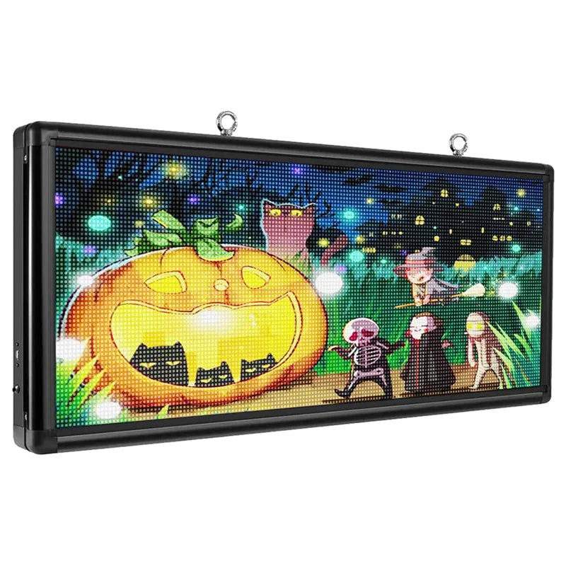 P6 Outdoor LED Sign Full Color 40'' x 18'' WiFi Scrolling LED Display With High Resolution High Brightness Programmable LED Sign by S And B Enterprise