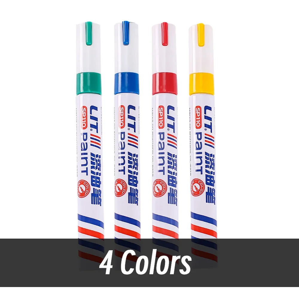 3mm 10p Colorful 8 Colors Permanent Paint Marker Waterproof White Markers tire tread rubber fabric Paint metal Paint Marker Pens by S And B Enterprise