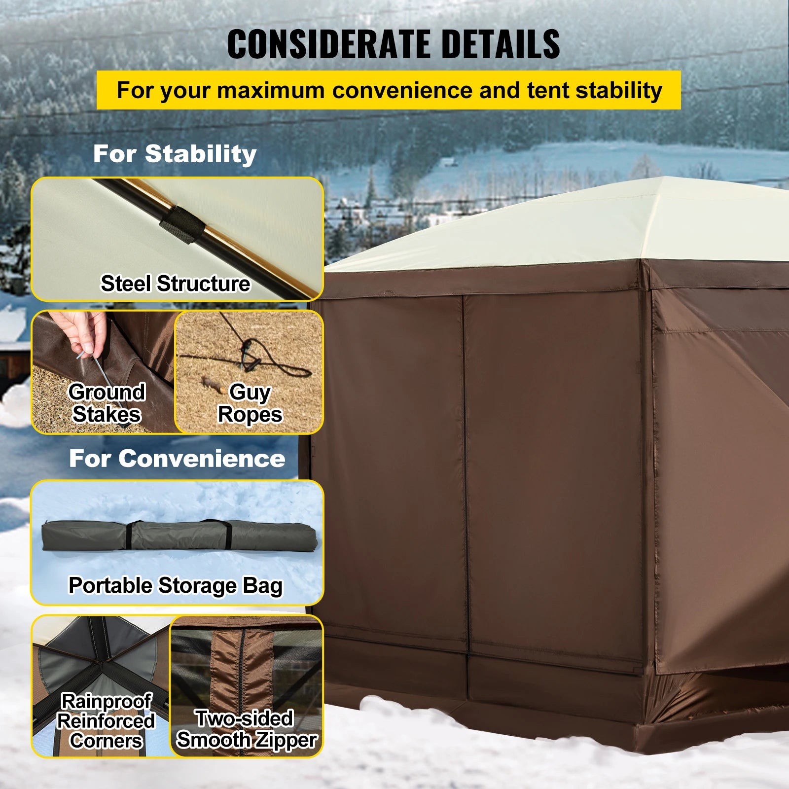 SucceBuy Pop Up Gazebo Canopy Shelter For Camping Outdoor by S And B Enterprise