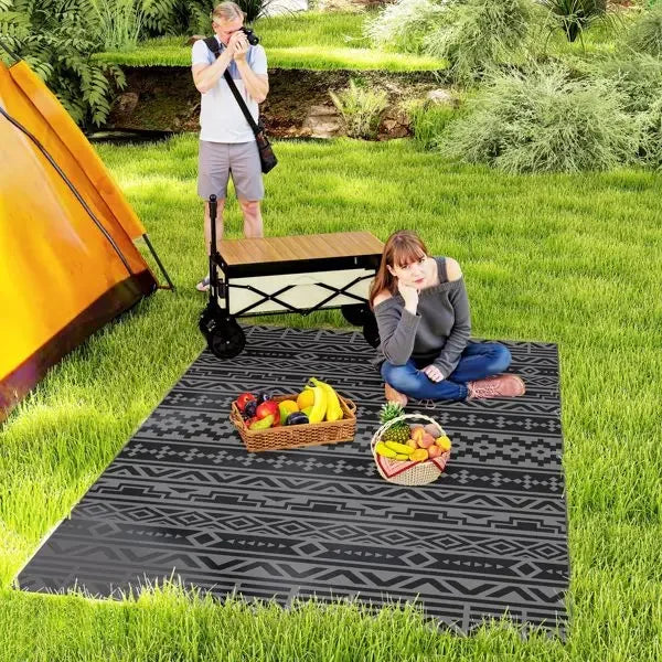 Waterproof Outdoor Rug For Camping And Backyard Reversible Polypropylene Mat by S And B Enterprise