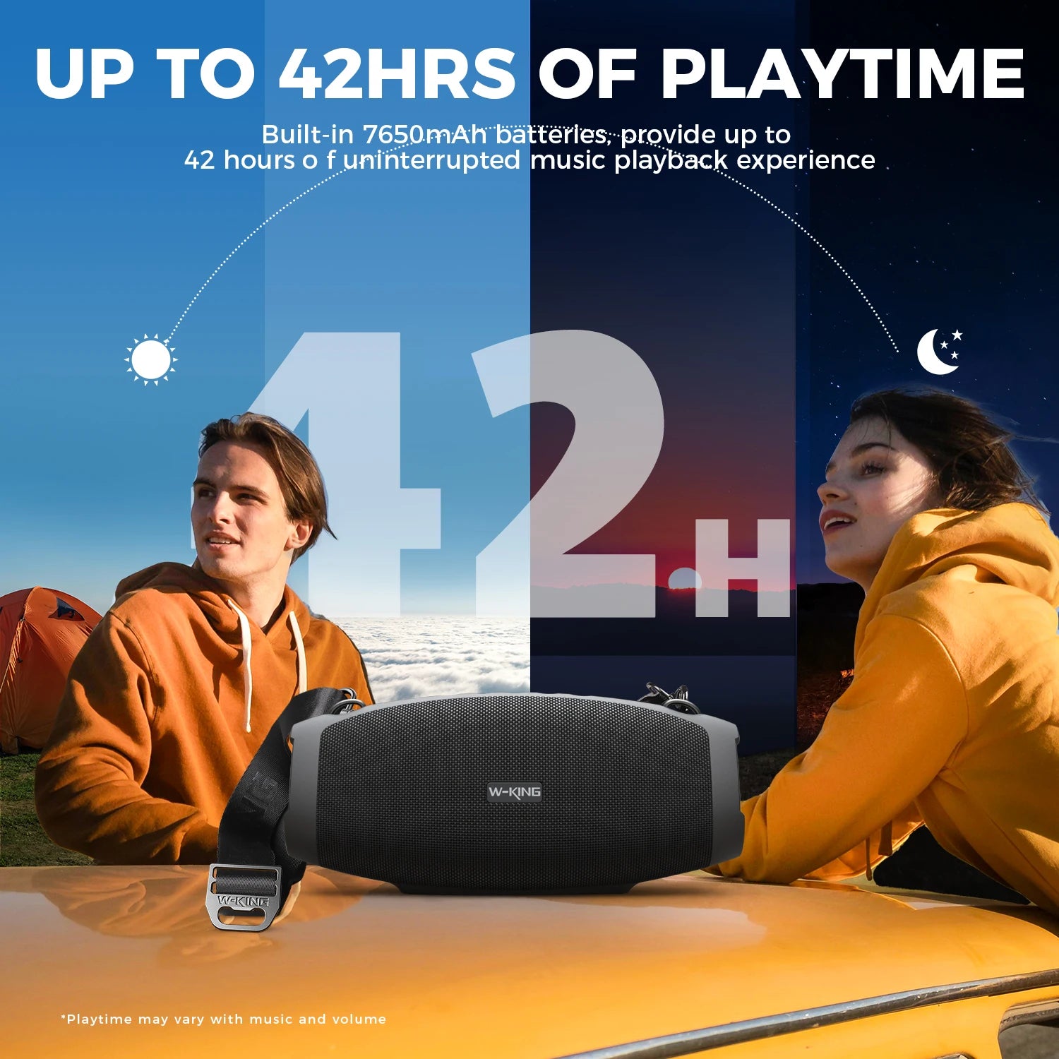 W-King X10 Bluetooth Speaker 120W Portable Waterproof Boombox by S And B Enterprise
