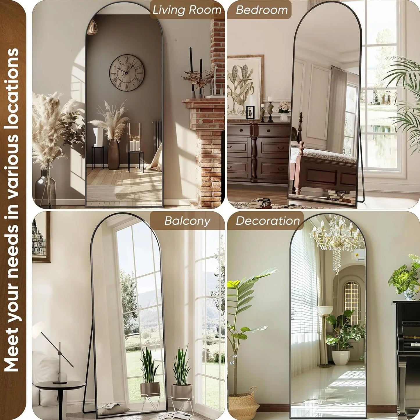 Antok Full Length Mirror With Stand For Living Room
