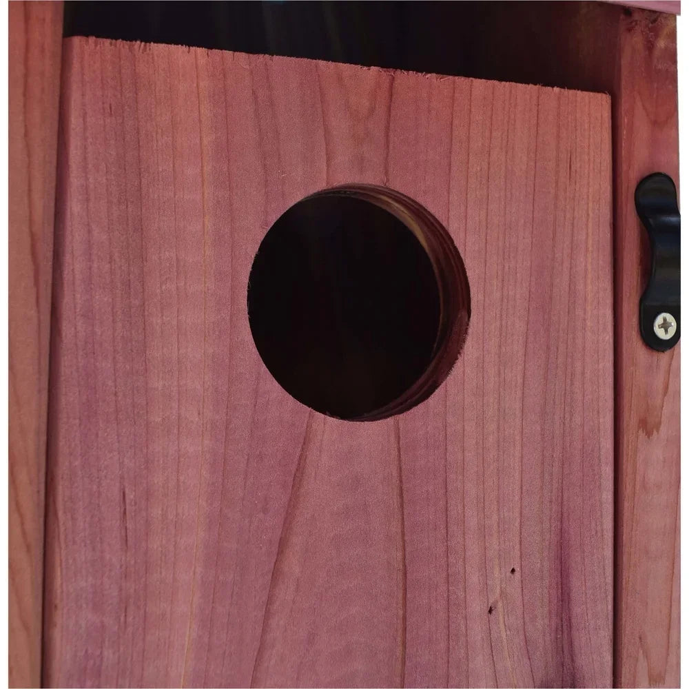 Red Cedar Bluebird House Nesting Box With Ventilated Mounting Pole
