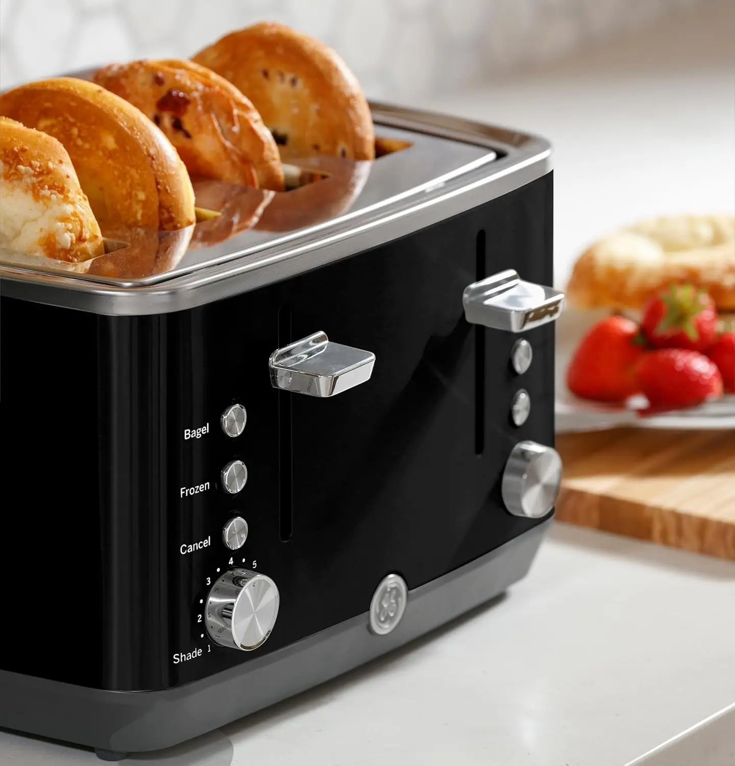 XMSJ Toaster With Extra Wide Slots For Bagels And Bread by S And B Enterprise