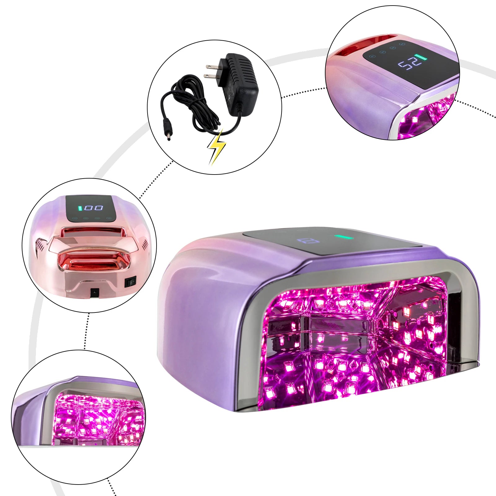 Bymaocar 96W Nail Dryer LED UV Lamp With Removable Steel by S And B Enterprise