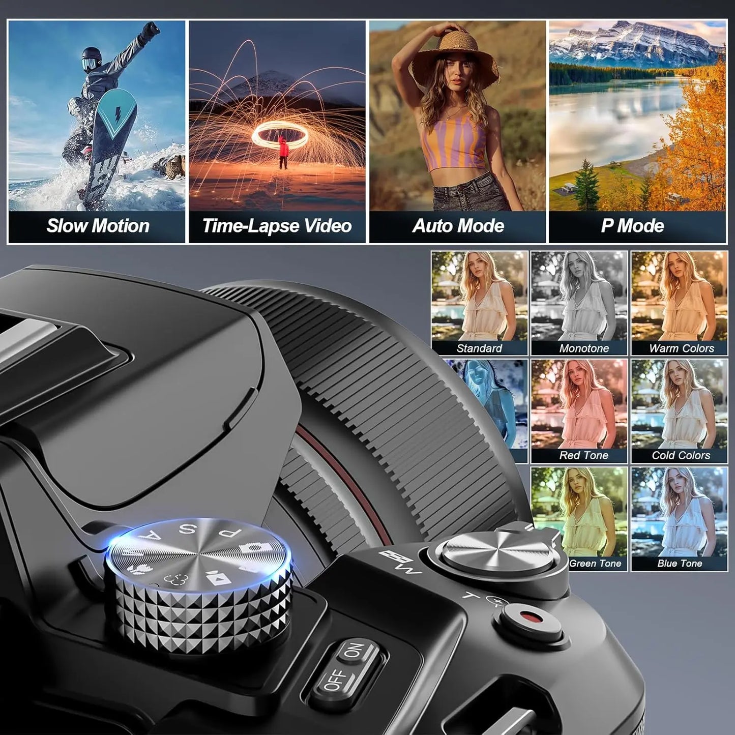 NBD 64MP 16X Optical Zoom WiFi Vlogging Digital Camera
