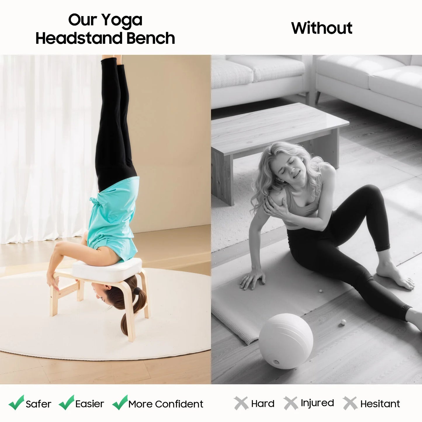 Bymaocar Yoga Headstand Inversion Bench For Gymnastics And Core Training by S And B Enterprise