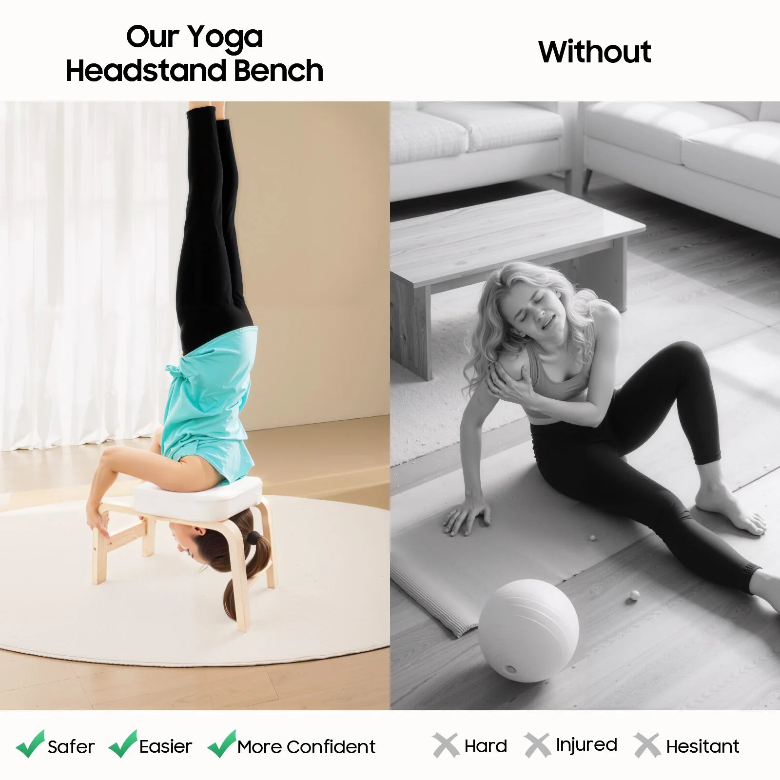 Bymaocar Yoga Headstand Inversion Bench For Gymnastics And Core Training by S And B Enterprise