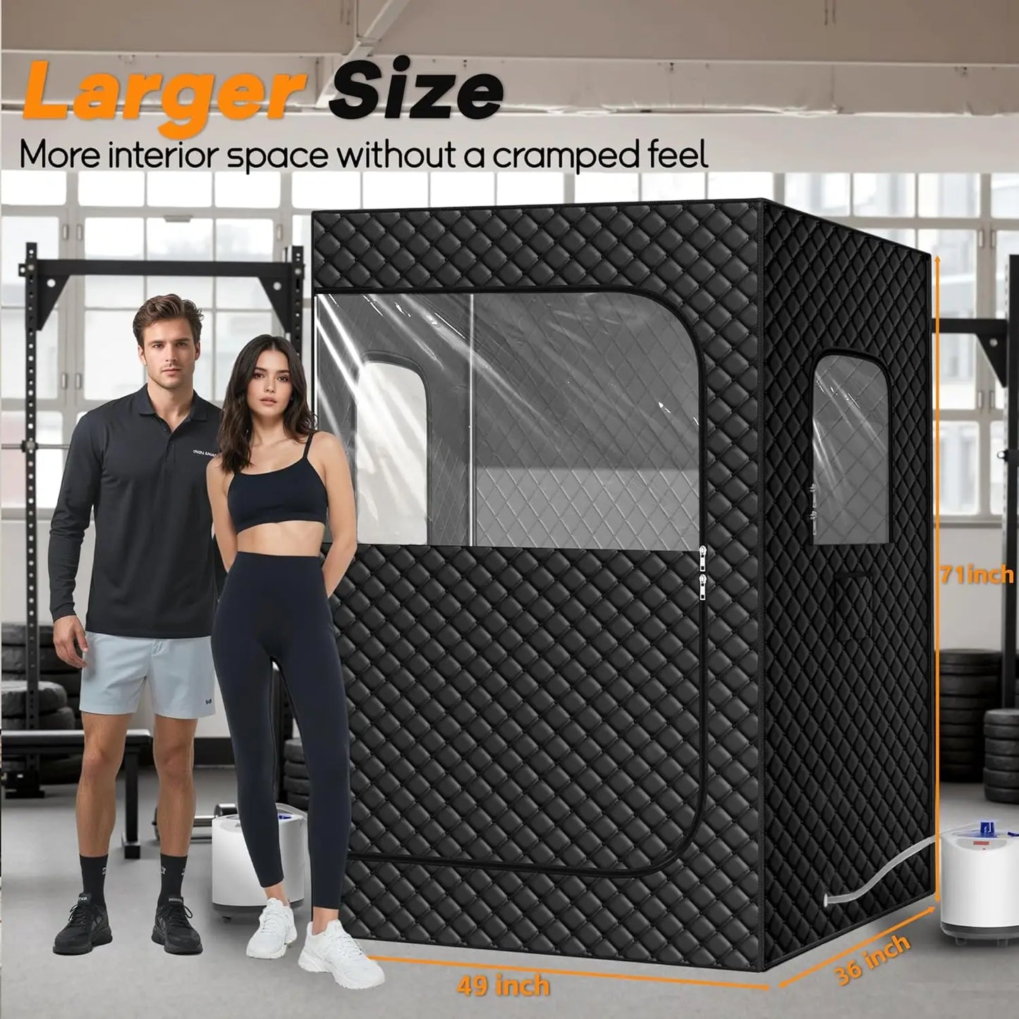 Portable Home Steam Sauna With Remote And Foldable Chairs