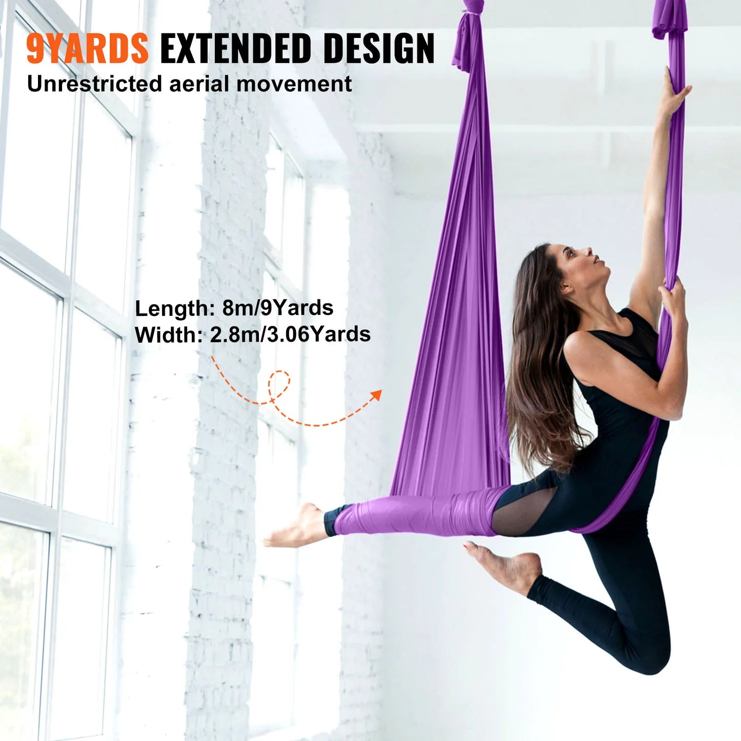 SucceBuy Aerial Yoga Hammock And Swing Starter Kit All Levels