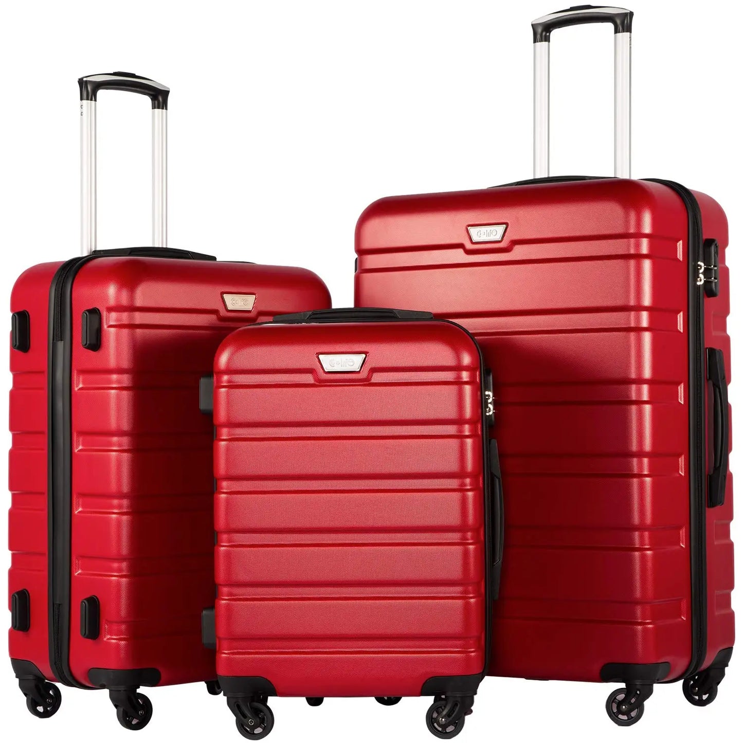 3 Piece Lightweight Durable Hardshell Luggage Set 360° Spinner Wheels TSA Approved Lock Suitcases, Customize by S And B Enterprise