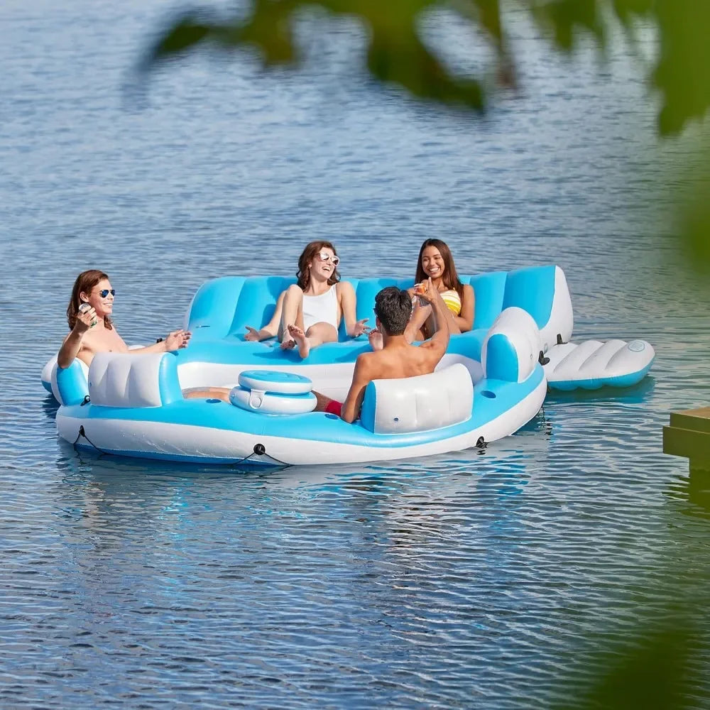 Splash N Chill Inflatable Island Lounger For Pools And Lakes