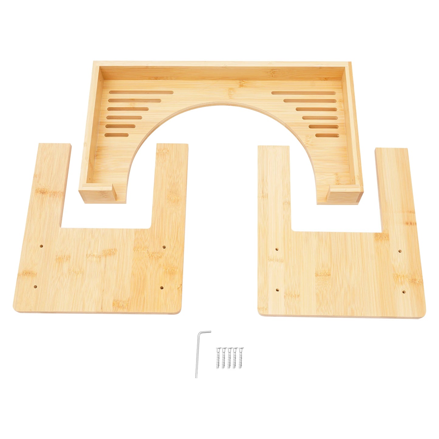 Adjustable Toilet Squatty Step Stool Bamboo Wood Bathroom Potty Aid Piles Relief 7-9 Inches by S And B Enterprise