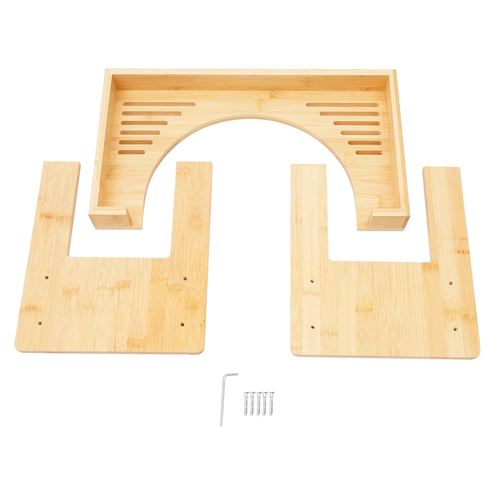 Adjustable Toilet Squatty Step Stool Bamboo Wood Bathroom Potty Aid Piles Relief 7-9 Inches by S And B Enterprise