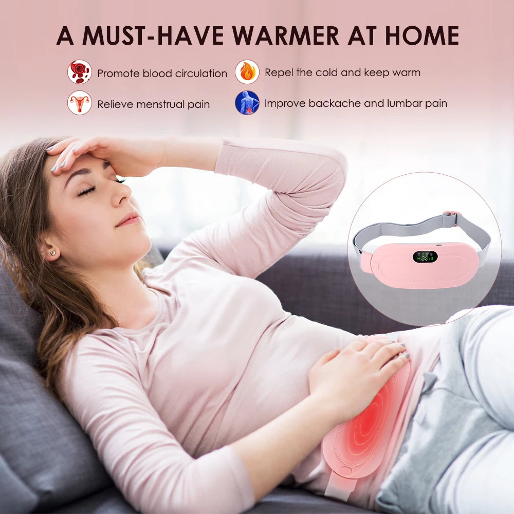 AGDOAD USB Menstrual Heating Pad With Abdominal Vibration Massager by S And B Enterprise