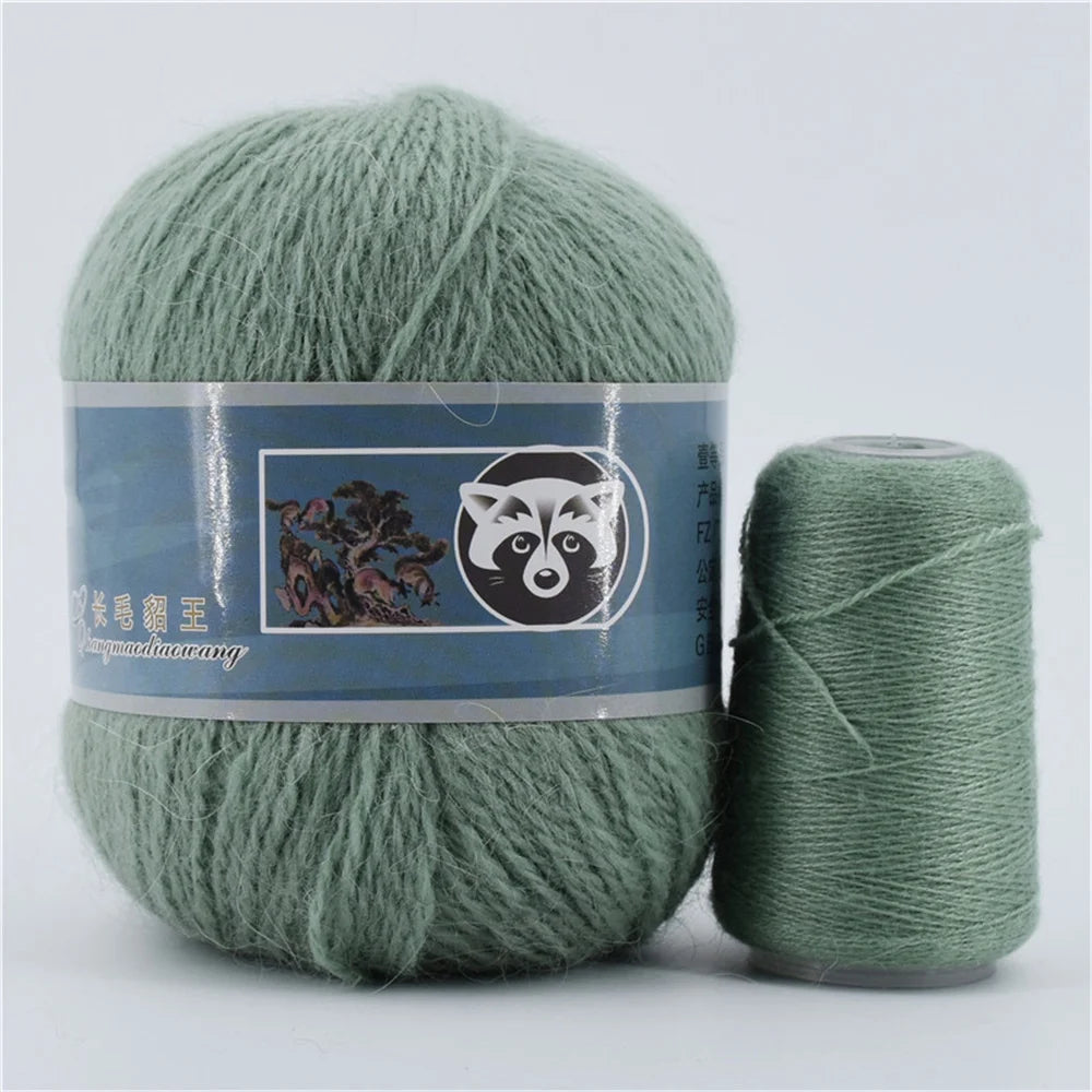 Mink Fur Yarn for Yarns for Knitting and Crochet 2-Ply Lace T Shirt Yarn for Hand Knitting Needlework 1 Skein 340 M 50+20g by S And B Enterprise