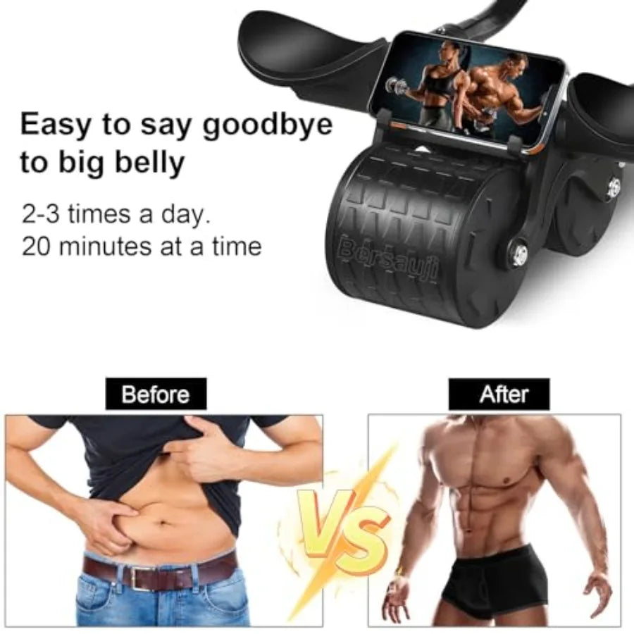 Upgraded Ab Roller Wheel With Knee Support And Timer