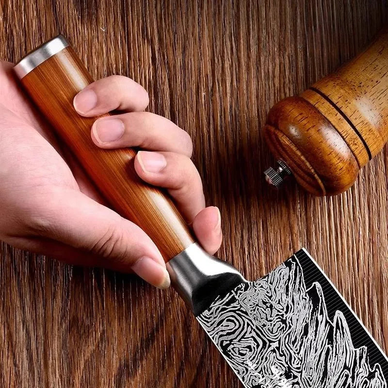 Feature Japanese Kitchen Knife Set Multi Functional Cleaver For Home Chefs
