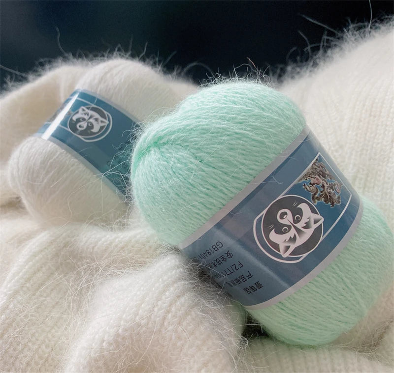 Mink Fur Yarn for Yarns for Knitting and Crochet 2-Ply Lace T Shirt Yarn for Hand Knitting Needlework 1 Skein 340 M 50+20g by S And B Enterprise