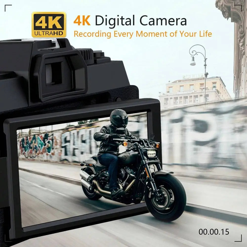 NBD Digital Camera 48MP 60FPS Video Camera For Vlogging, WiFi App Control Vlogging Camera, Small Camera With 32GB TF Card by S And B Enterprise