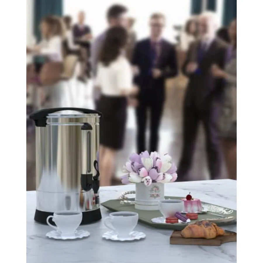 Commercial Coffee Urn 100 Cup Stainless Steel Coffee Maker by S And B Enterprise