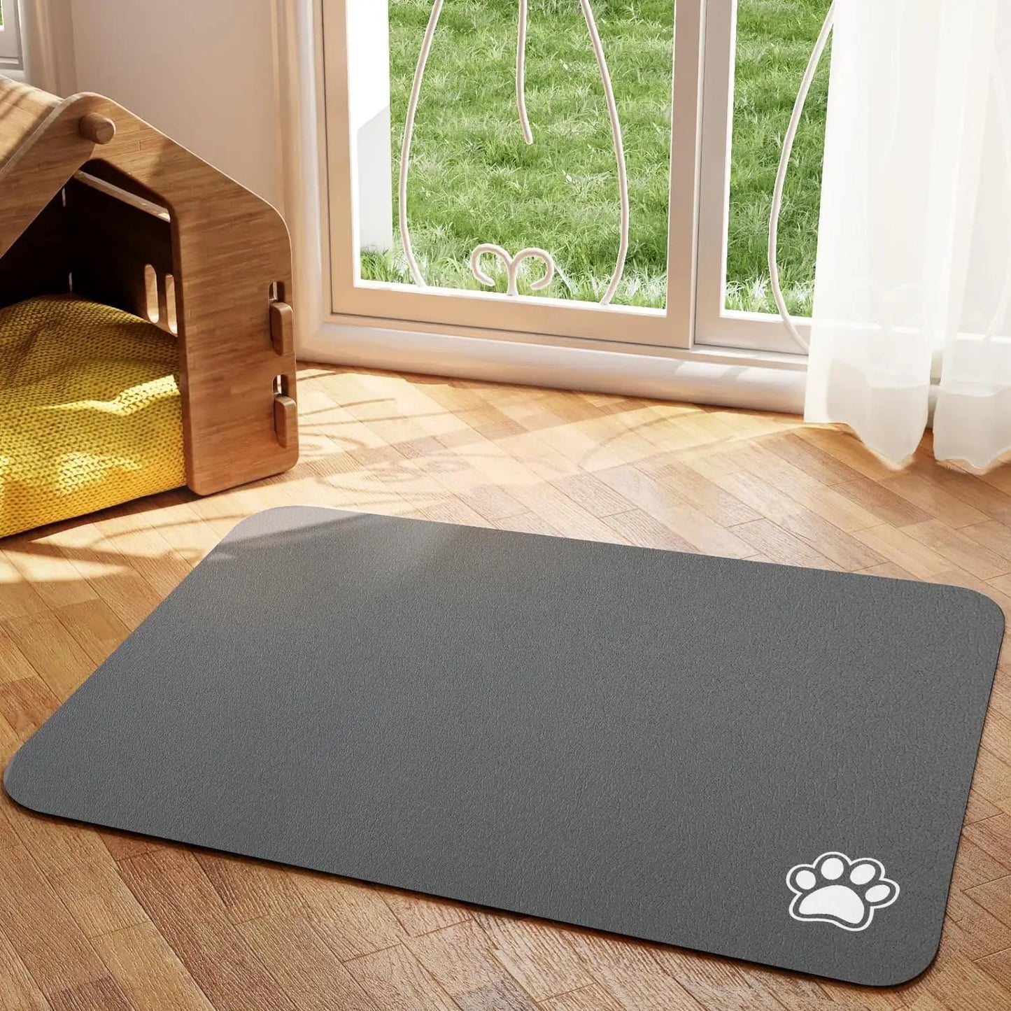 Pet Feeding Mat Absorbent Non Slip Quick Dry For Dogs