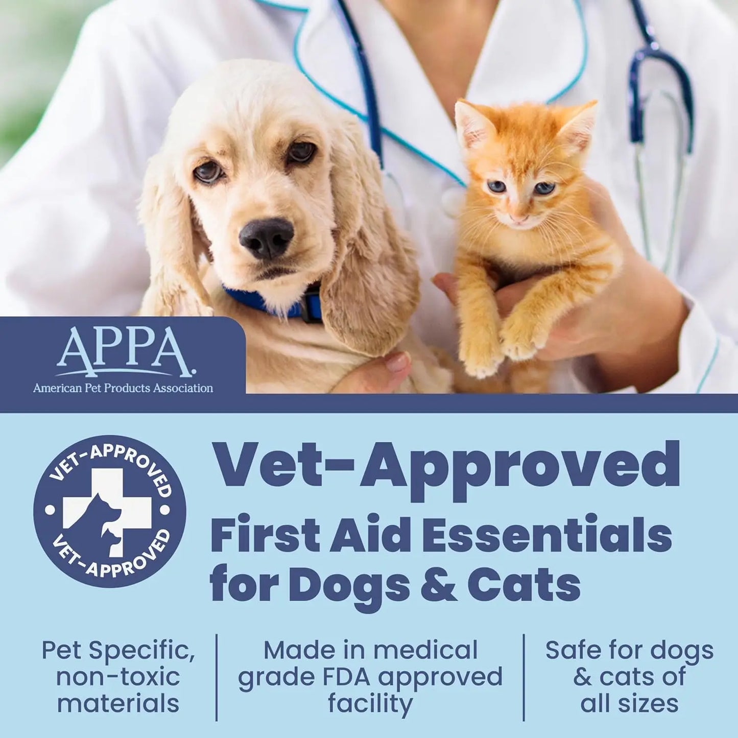 Emergency Pet First Aid Kit For Dogs And Cats Vet Approved Travel Case