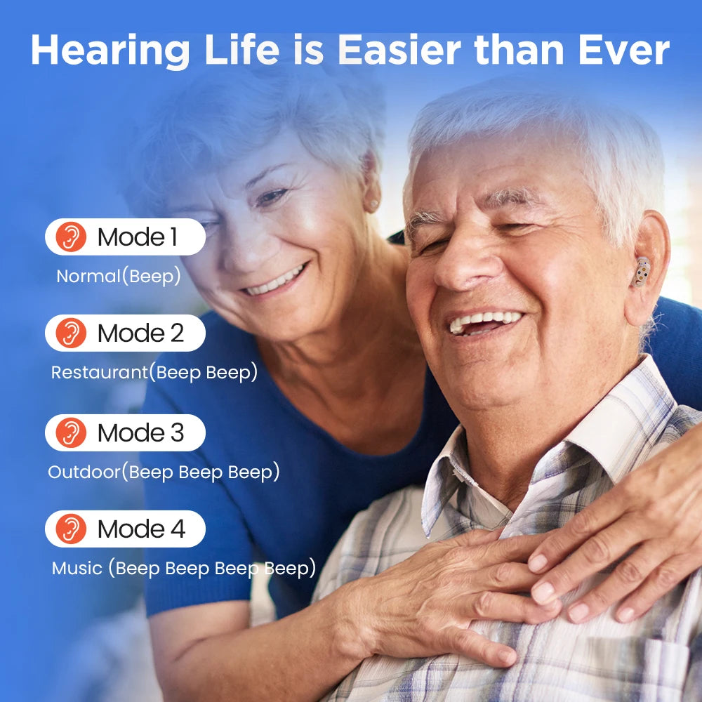 JINGHAO Mini Hearing Aids Digital In Ear Sound Amplifier With Charger Case