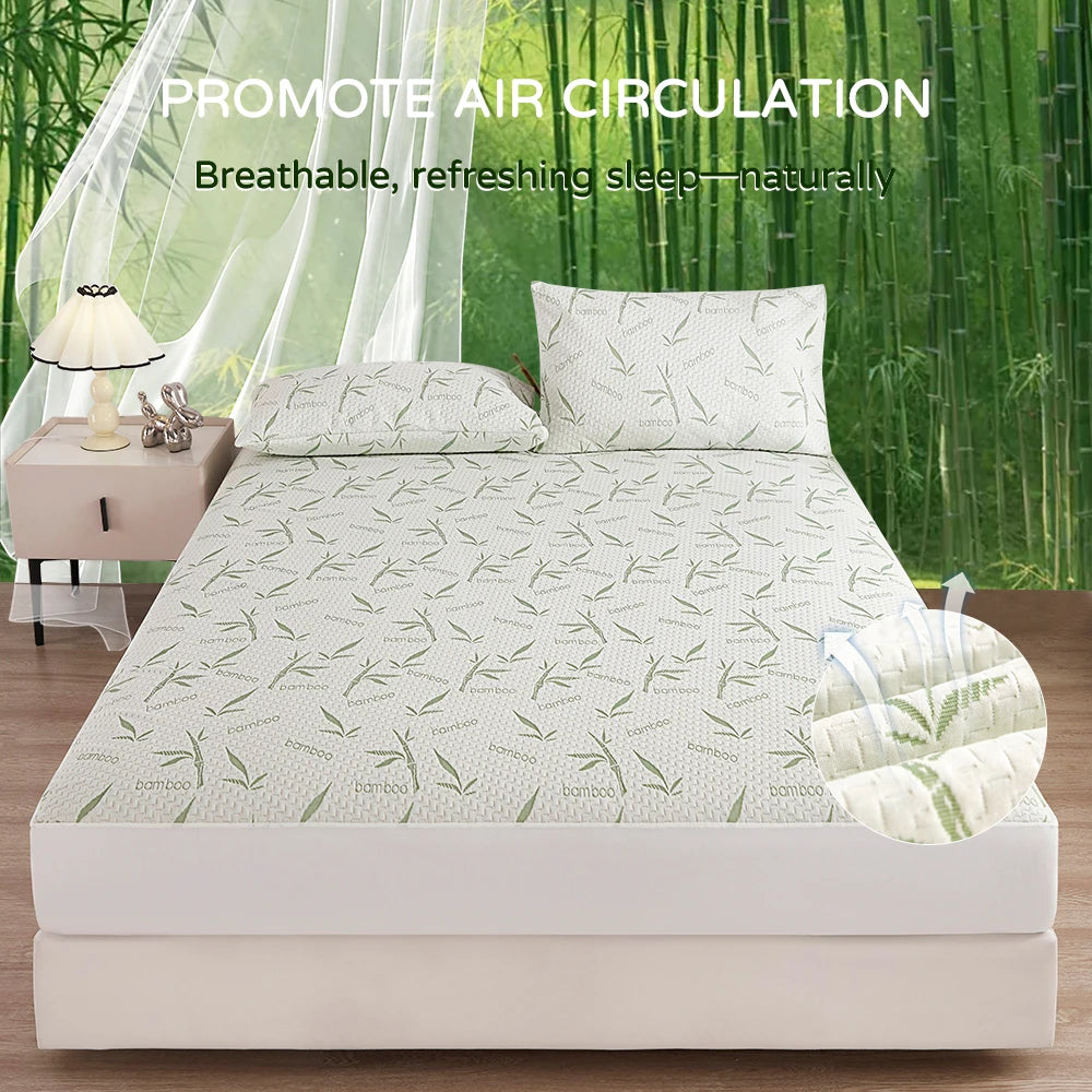 Bamboo Viscose Mattress Cover Fitted Style Soft And Breathable, Mattress Protector Twin Size Bed Fitted Sheet by S And B Enterprise