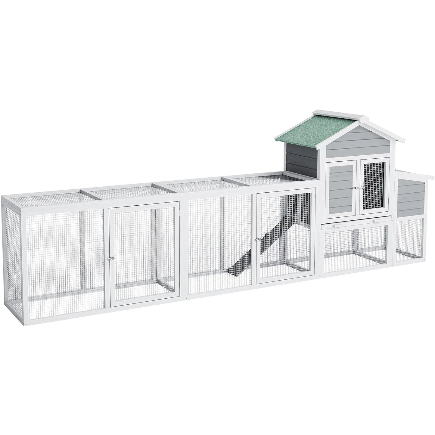 HiMISS Weatherproof Wooden Chicken Coop With Run For MultiPet Poultry