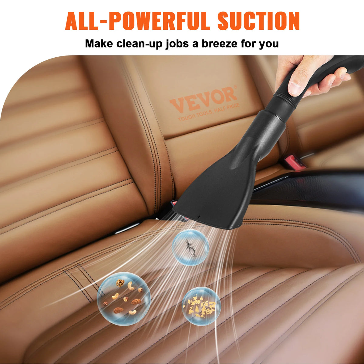 Wet-dry shop vacuum, 2.6 gal, 2.5 HP, handheld with blowing function for car interiors by S And B Enterprise