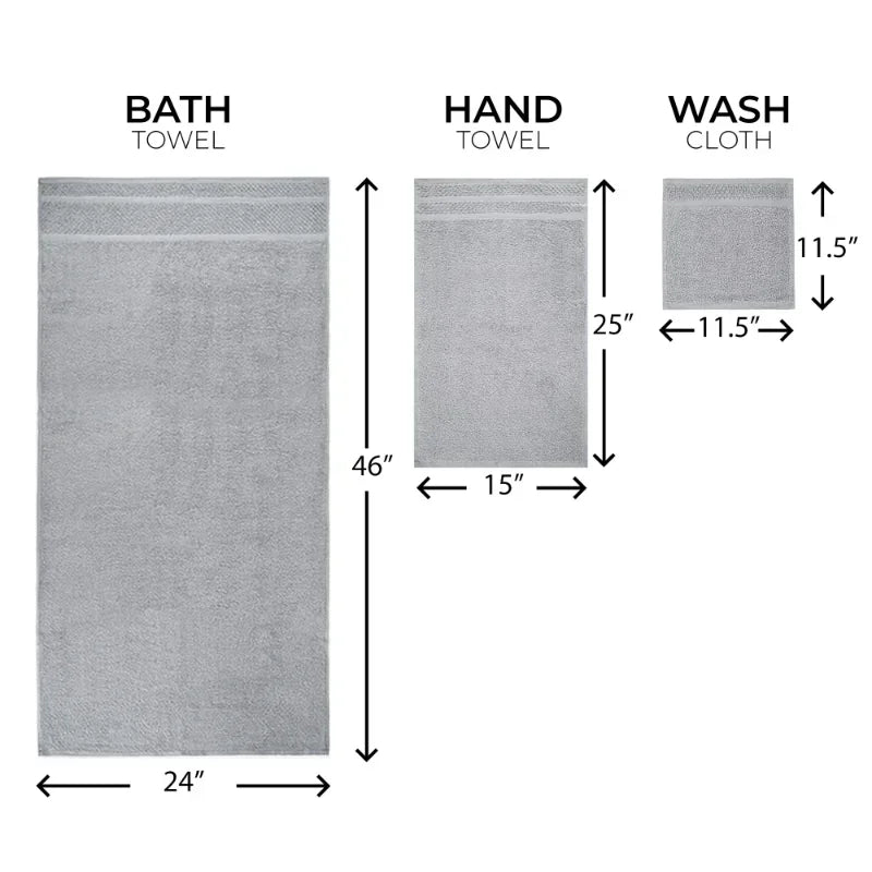 Soft Cotton Towel Set 10 Piece Durable And Absorbent
