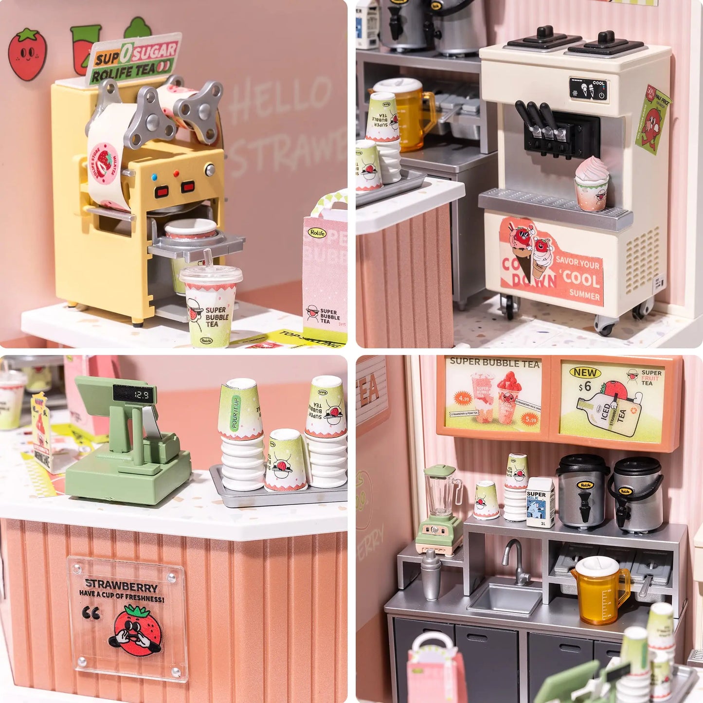 Robotime Rolife Super Creat Plastic Building Blocks Miniature House Kit