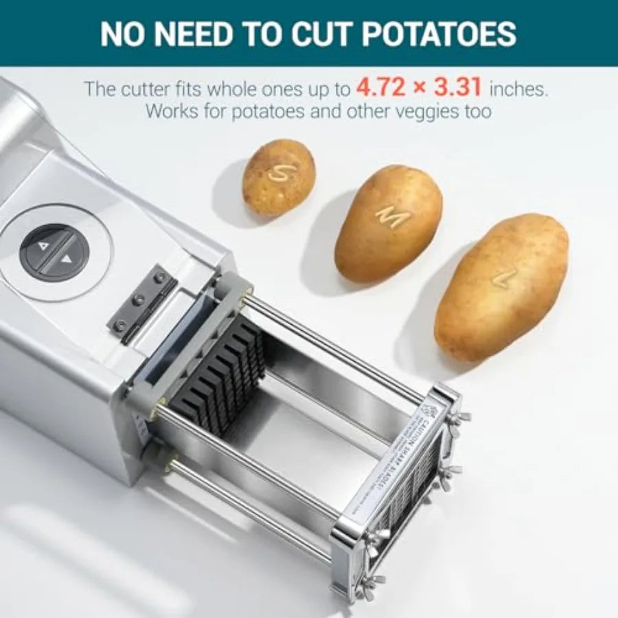 Electric French Fry Cutter With Stainless Steel Blades