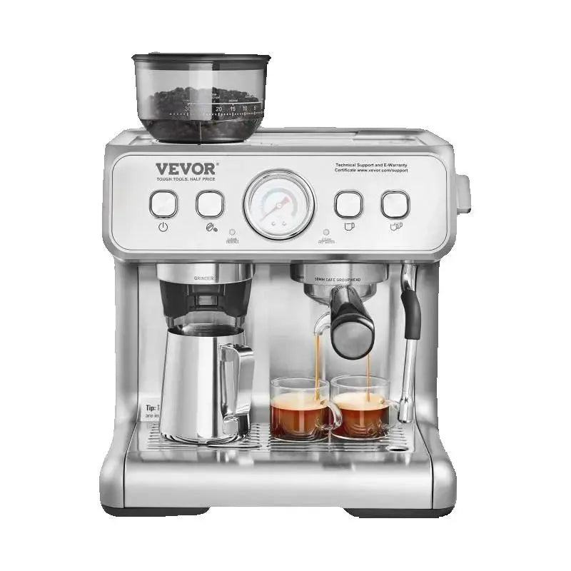 VEVOR Espresso Machine With Grinder 15 Bar Semi Automatic Coffee Maker Frother by S And B Enterprise
