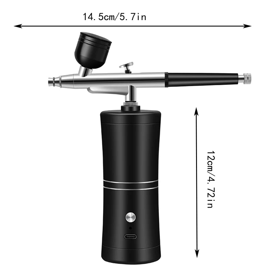 Portable Airbrush With Compressor Kit For Beauty Nail Art Cake Decorating Makeup Model Painting by S And B Enterprise