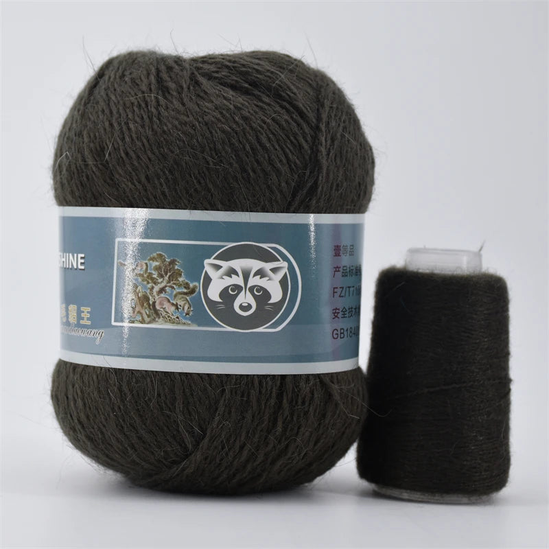 Mink Fur Yarn for Yarns for Knitting and Crochet 2-Ply Lace T Shirt Yarn for Hand Knitting Needlework 1 Skein 340 M 50+20g by S And B Enterprise