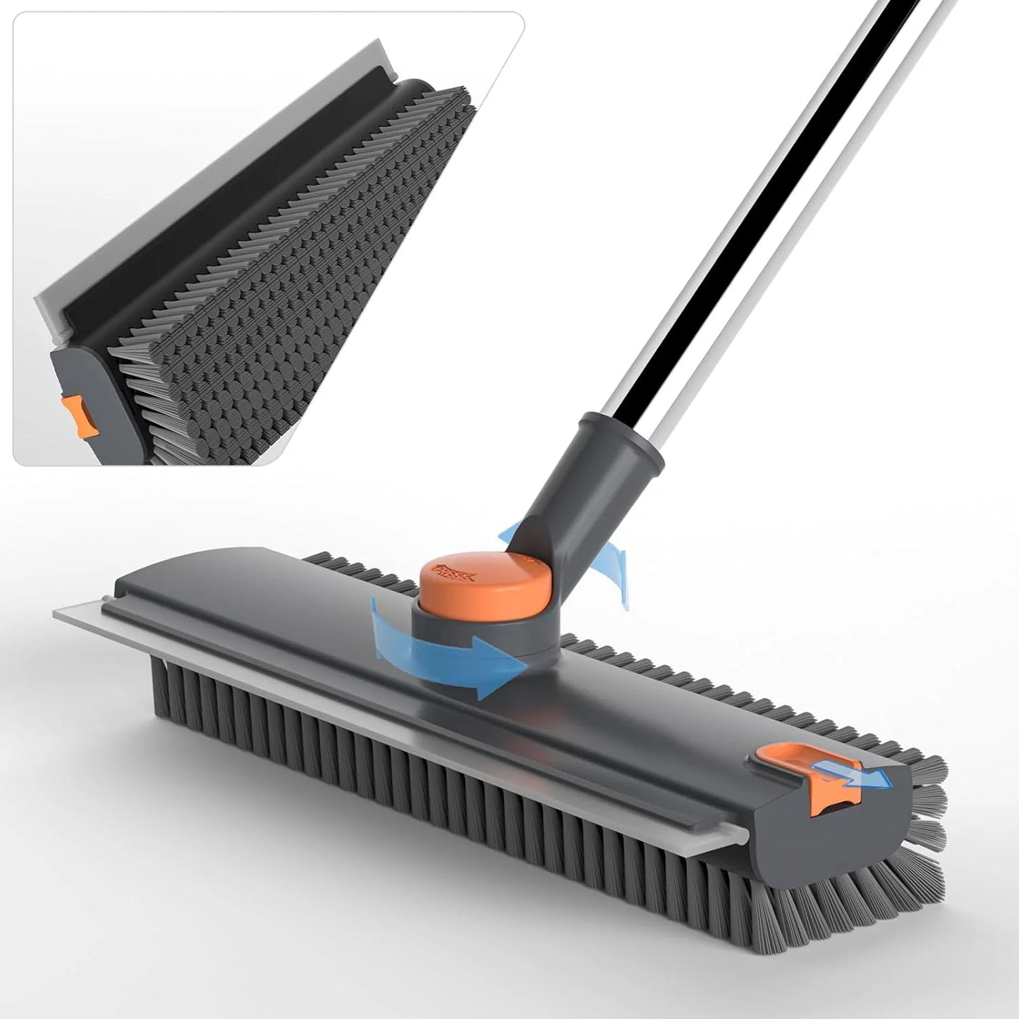 Floor Scrub Brush With Long Handle 3-In-1 Heavy Duty Scrubber by S And B Enterprise