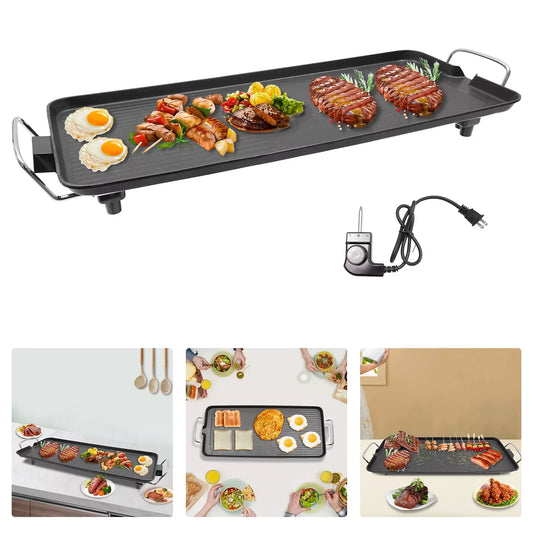 Bymaocar Smokeless Outdoor Electric Grill Portable Tabletop 1500W