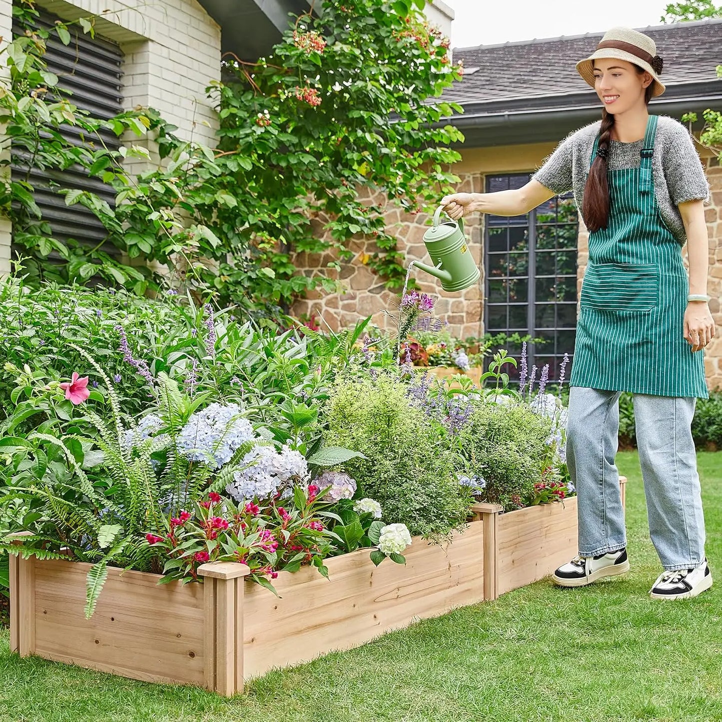 Divisible Raised Garden Bed For Flowers Vegetables Herbs