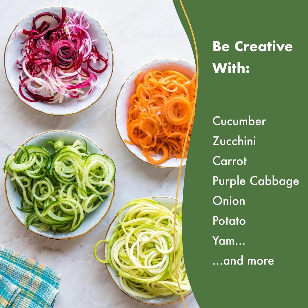 Stainless Steel Vegetable Spiralizer With 5 Blades Zucchini Noodle Maker by S And B Enterprise