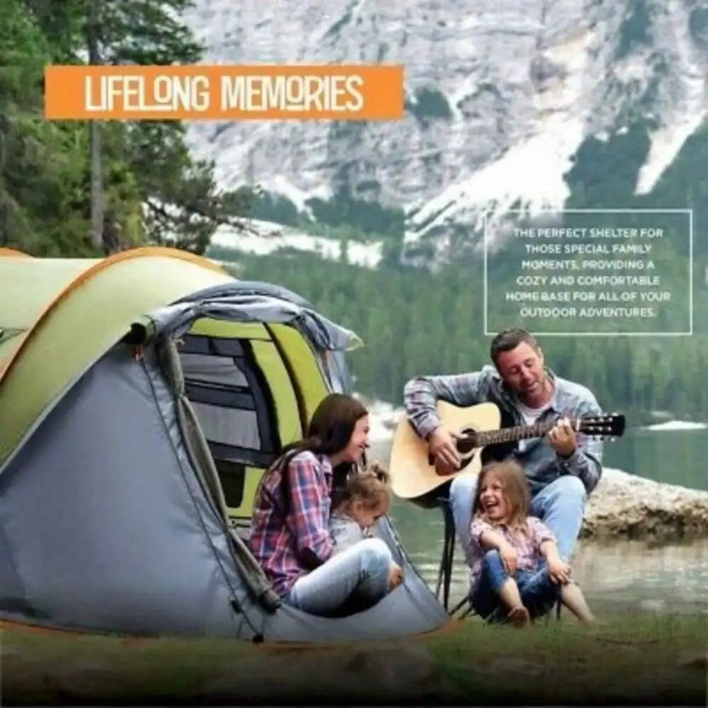 Pop Up Camping Tent With Two Doors Waterproof UPF50