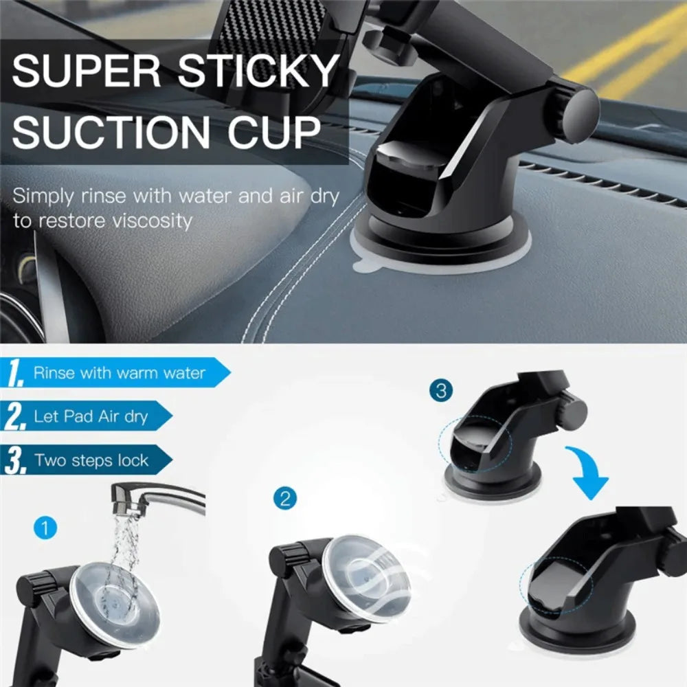 360° Universal Mount Holder Car Stand Windshield For Mobile Cell Phone GPS，Sucker Car Phone Holder Mount Stand GPS Mobile Cell Support For iPhone 13 12 11 Pro Max X 7 8 Xiaomi Huawei Samsung by S And B Enterprise