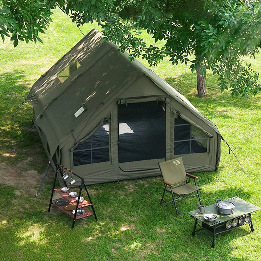 SENLEETO Waterproof Windproof Inflatable Camping Tent Four Season Glamping