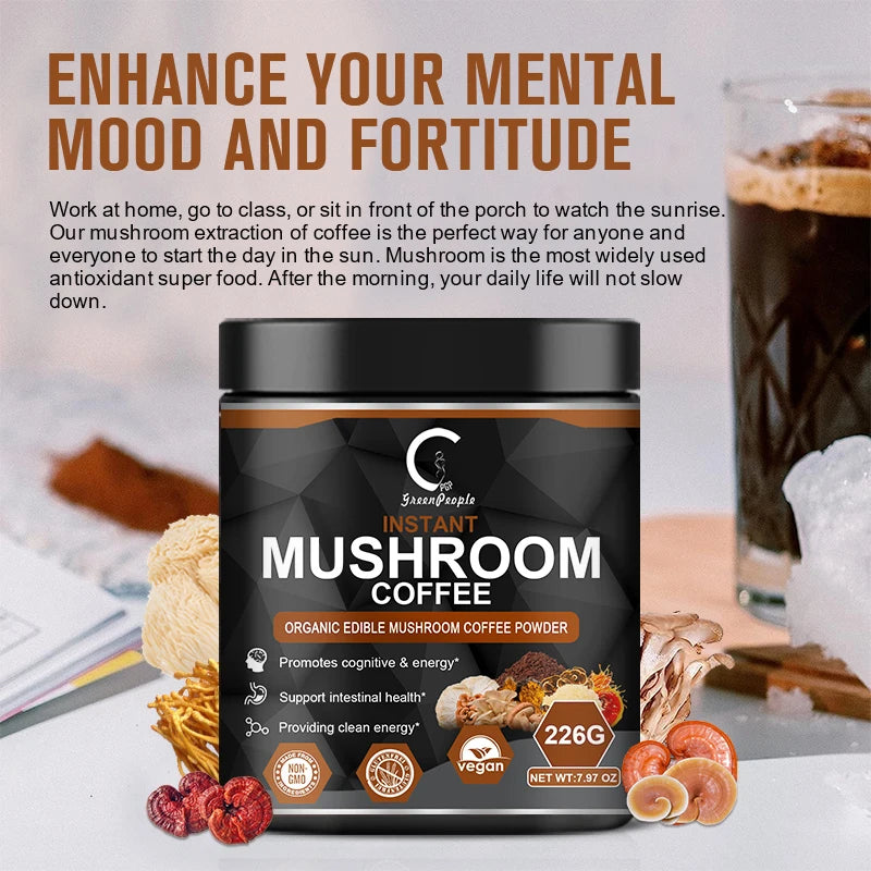 MINCH Lion's Mane Mushroom Coffee With Reishi Cordyceps Turkey Tail