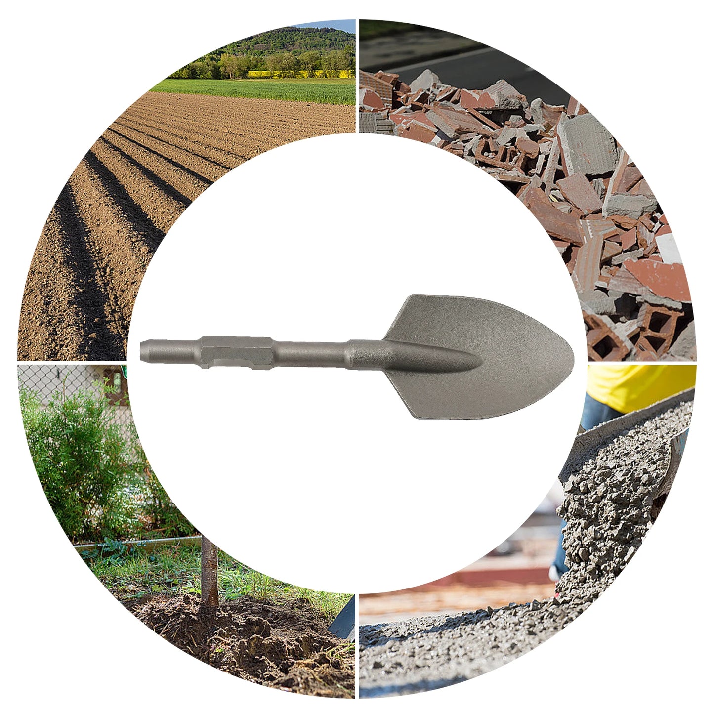Bymaocar Demolition Shovel Shank Bit For Electric Jack Hammer