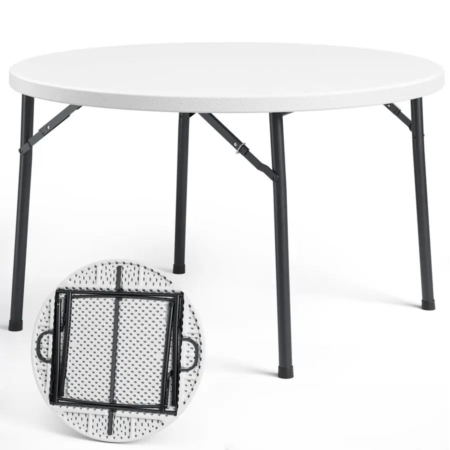 Folding Round Table Heavy Duty Plastic Banquet Table For Weddings