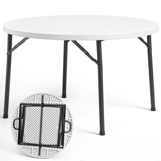 Folding Round Table Heavy Duty Plastic Banquet Table For Weddings