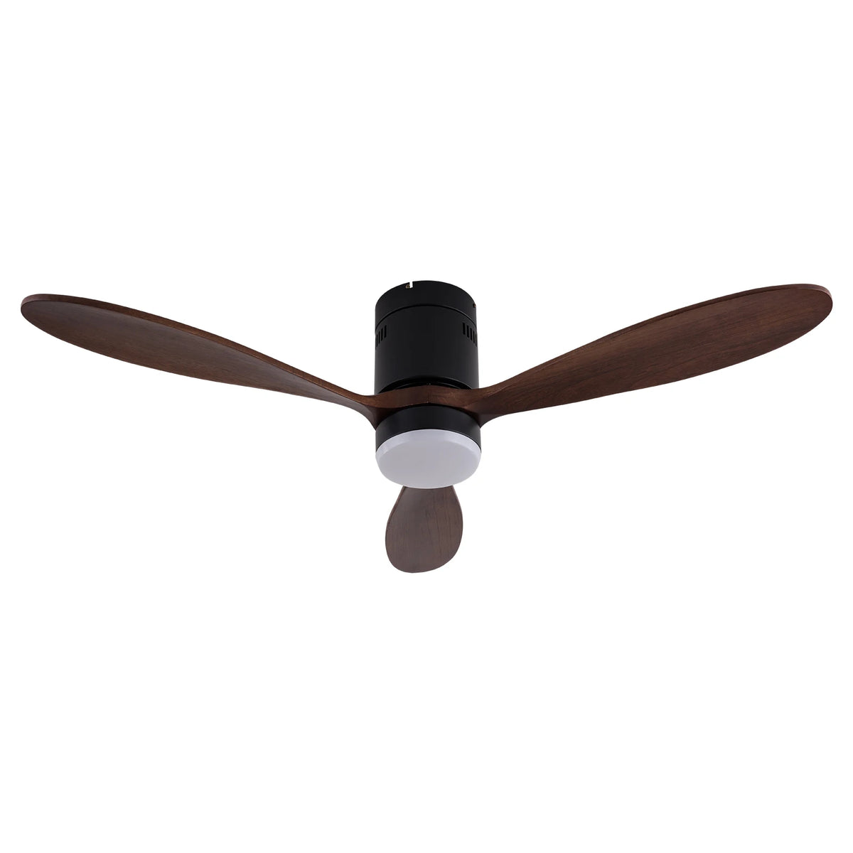 S And B Enterprise 52-inch ceiling fan with dark wood blades and white light kit